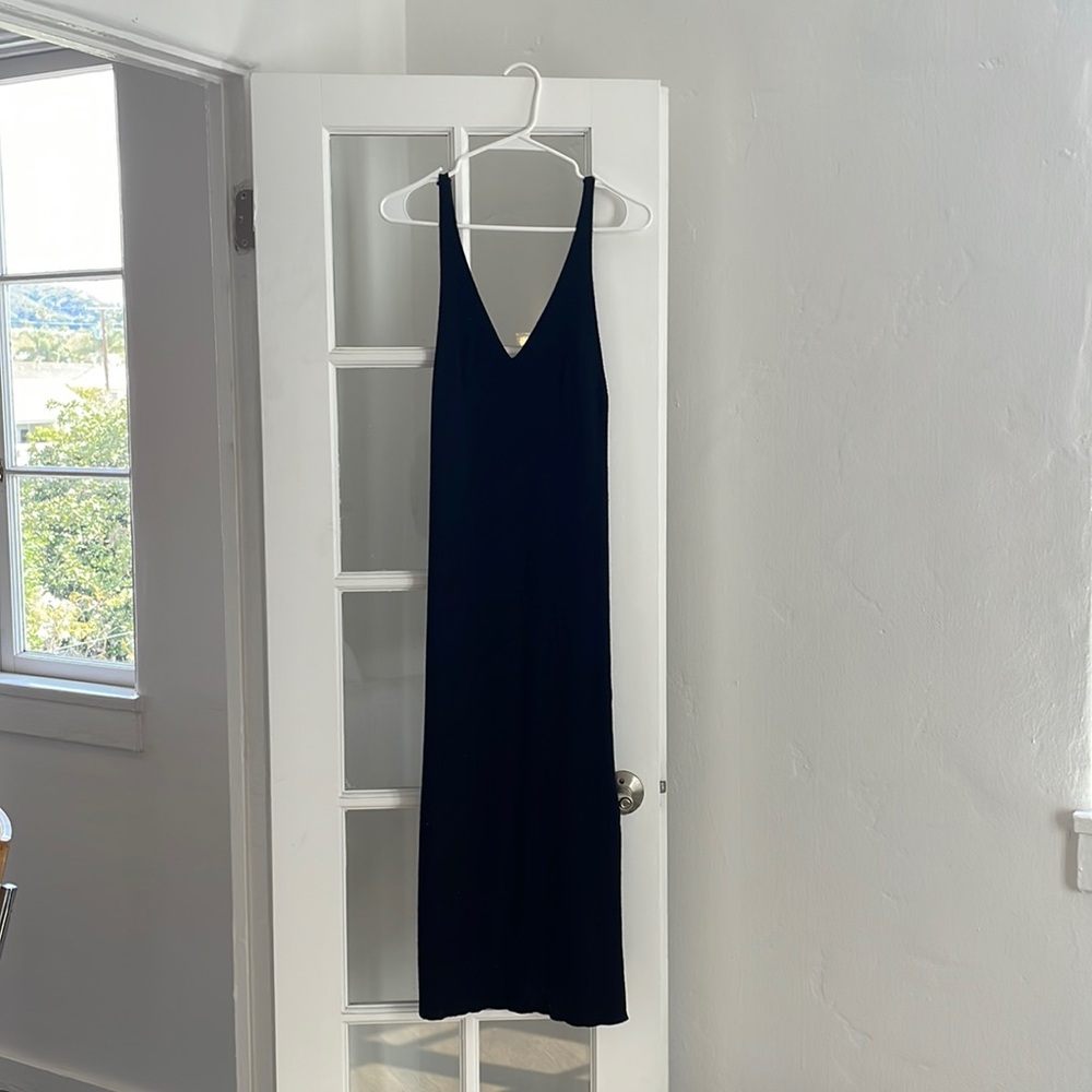 Massimo Duti Black Knit MIDI Dress small